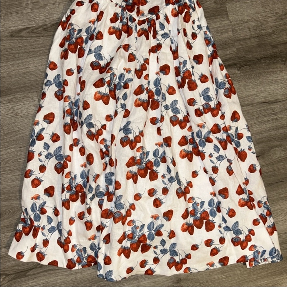 Reformation Balia Linen Sleeveless Basque-Waist Midi Dress - Picture 7 of 14